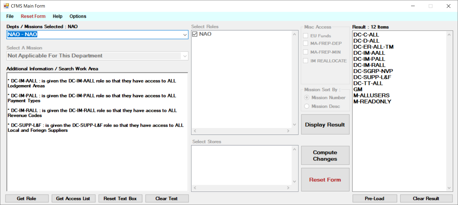 CFMS project screenshot